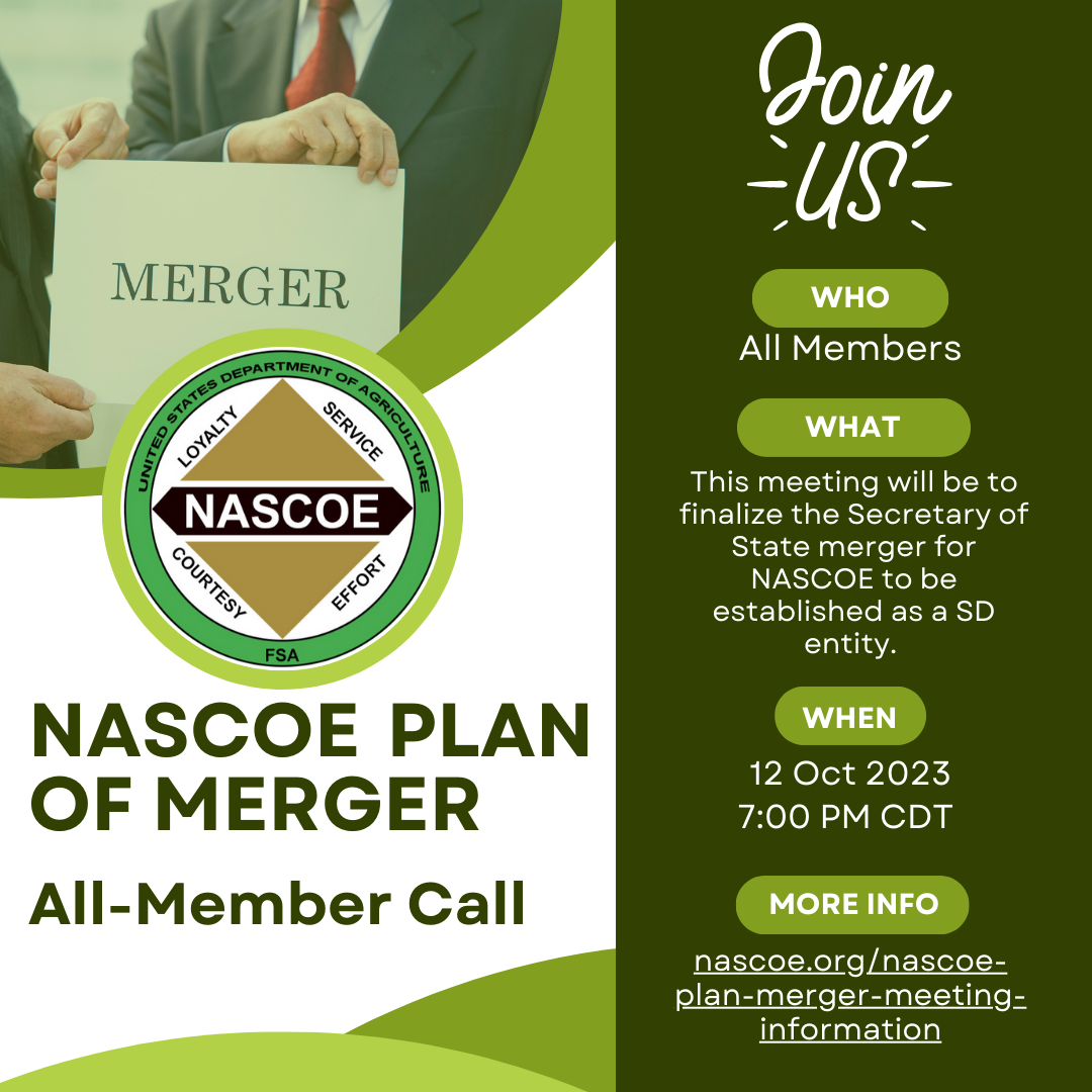 NASCOE Plan of Merger Meeting & Information National Association of